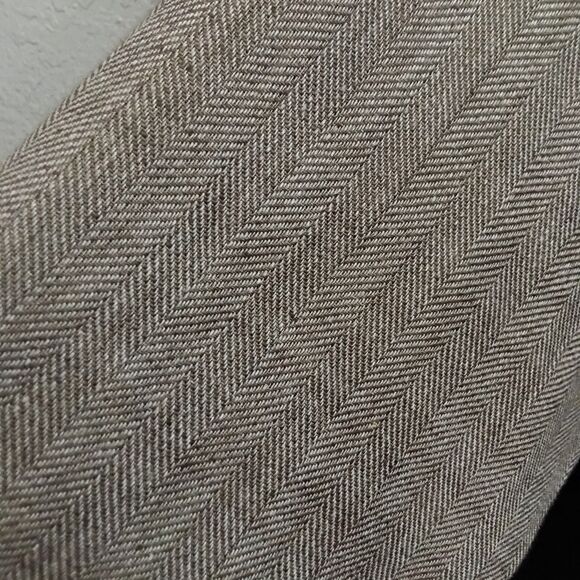 Tin Lizzie Sz 2X 100% Linen Herringbone Open Front Jacket Capsule Minimalist - Picture 7 of 11